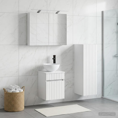 Set di mobili per il bagno 4 pz Bianco