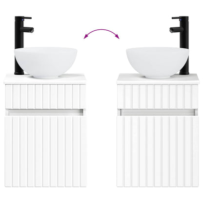 Set di mobili per il bagno 4 pz Bianco | homemem39