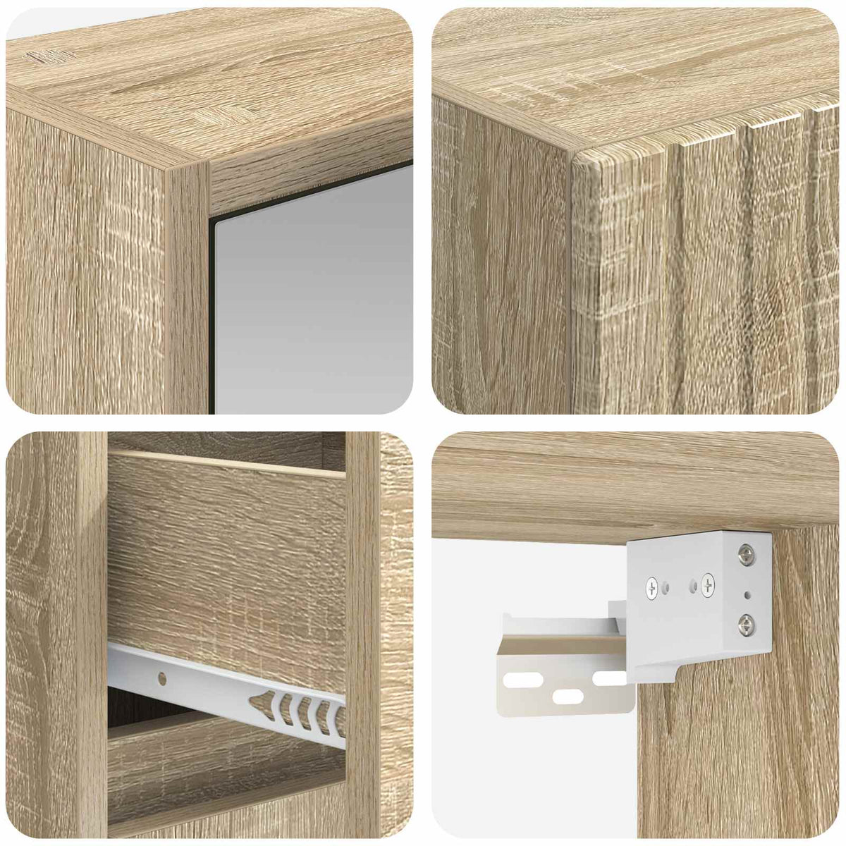 Set di mobili per il bagno 4 pz Rovere Sonoma | homemem39