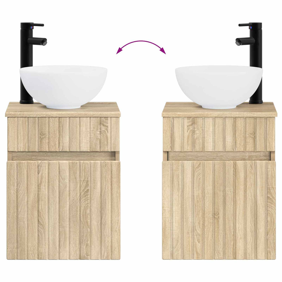 Set di mobili per il bagno 4 pz Rovere Sonoma | homemem39