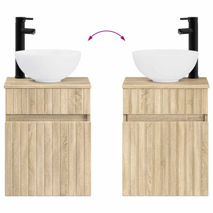 Set di mobili per il bagno 4 pz Rovere Sonoma | homemem39