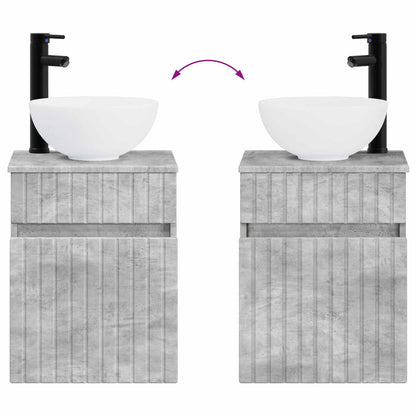 Set di mobili per il bagno 4 pz Grigio Cemento | homemem39