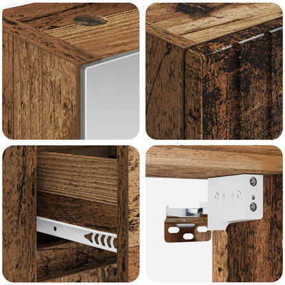 Set di mobili per il bagno 4 pz Legno antico | homemem39