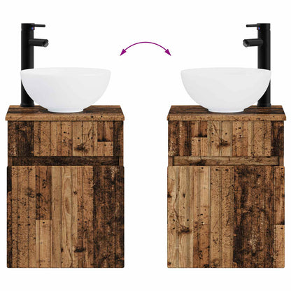 Set di mobili per il bagno 4 pz Legno antico | homemem39