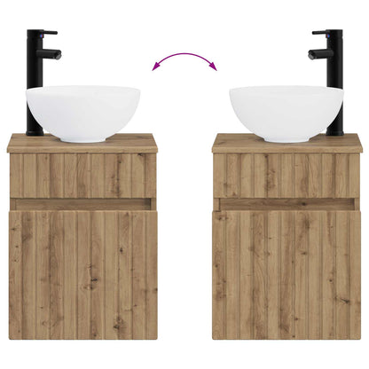 Set di mobili per il bagno 4 pz Rovere Artigianale | homemem39