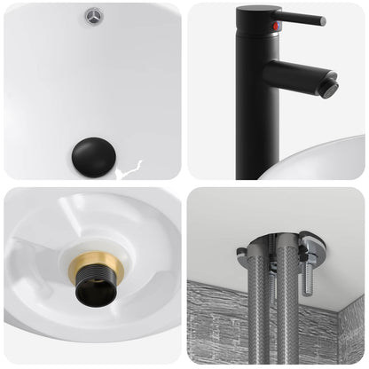 Set di mobili per il bagno 4 pz Sonoma grigio | homemem39
