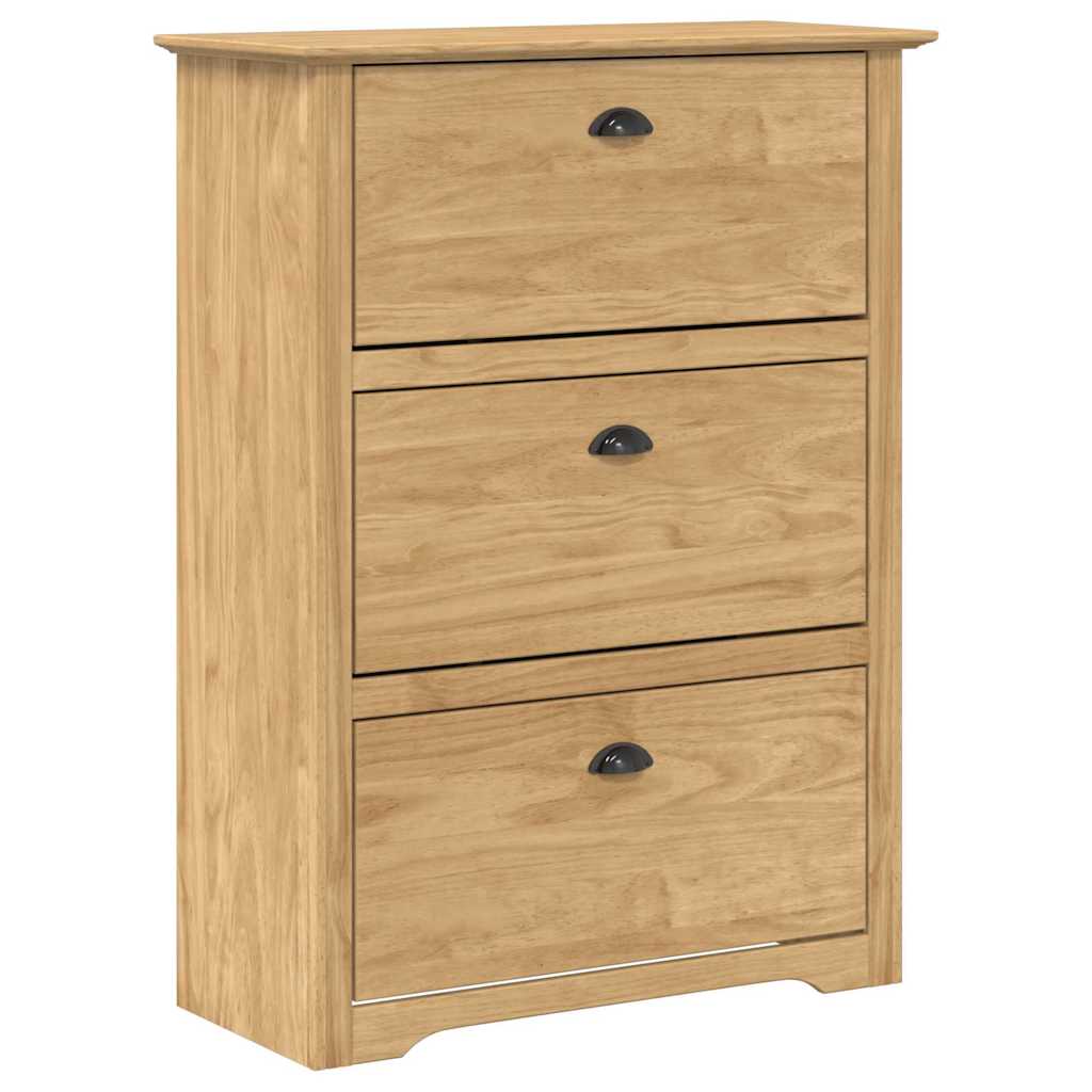 Scarpiera BODO Marrone miele 80 x 35 x 118 cm Legno multistrato | homemem39