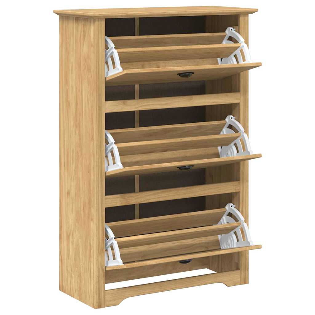 Scarpiera BODO Marrone miele 80 x 35 x 118 cm Legno multistrato | homemem39