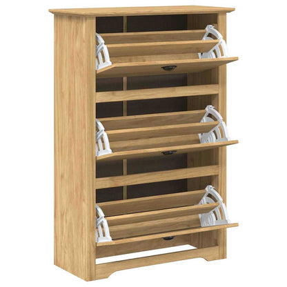 Scarpiera BODO Marrone miele 80 x 35 x 118 cm Legno multistrato | homemem39