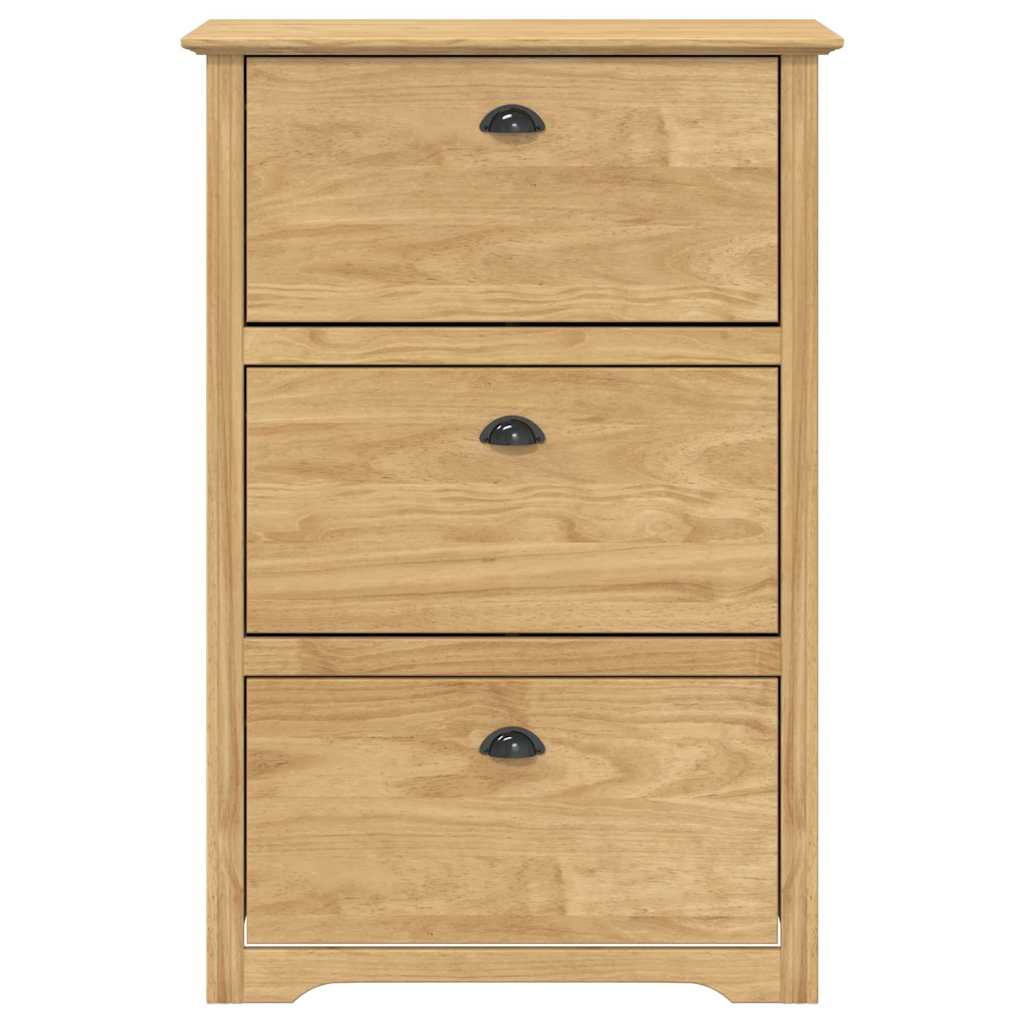 Scarpiera BODO Marrone miele 80 x 35 x 118 cm Legno multistrato