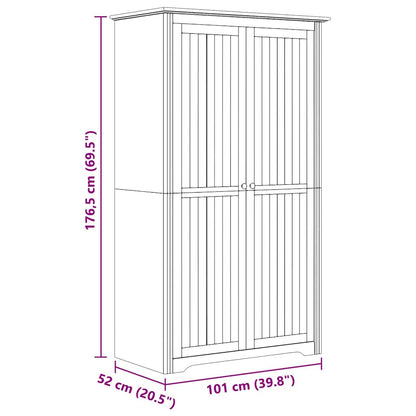 Guardaroba con porta BODO Marrone miele 53,5 x 99 x 173 cm