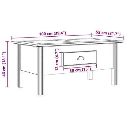 Tavolino da salotto BODO Marrone miele 100 x 55 x 45,8 cm | homemem39