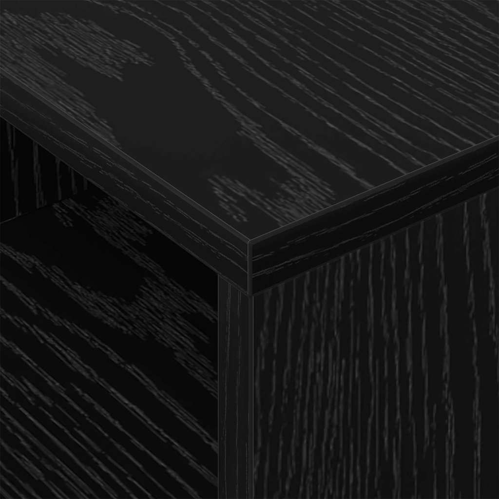 Tavolino Rovere Nero 30,5 x 30 x 45 cm Legno multistrato | homemem39