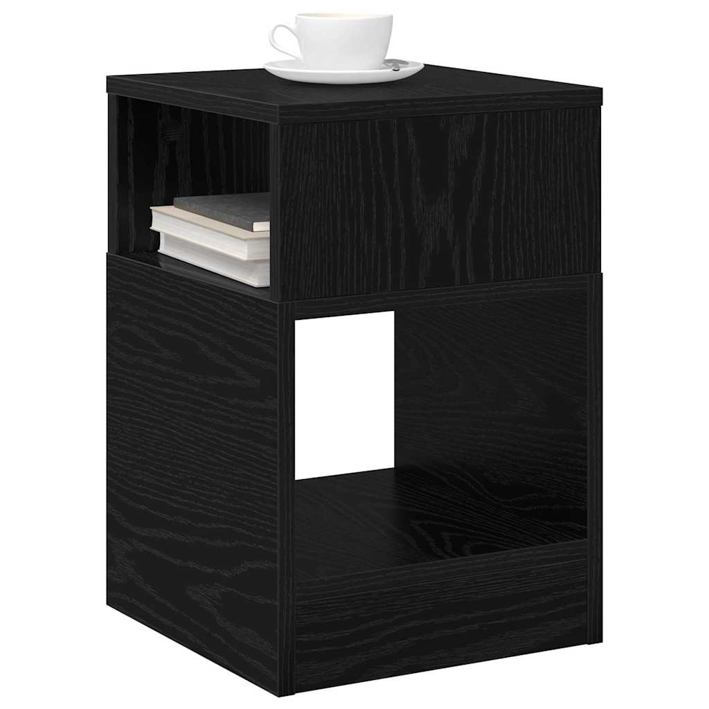 Tavolino Rovere Nero 30,5 x 30 x 45 cm Legno multistrato | homemem39