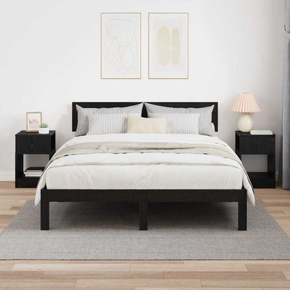 Tavolino 2 pcs Rovere Nero 30,5 x 30 x 45 cm Legno multistrato | homemem39