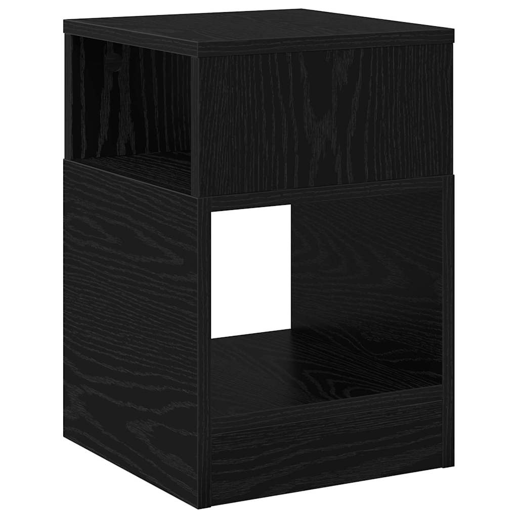 Tavolino 2 pcs Rovere Nero 30,5 x 30 x 45 cm Legno multistrato | homemem39