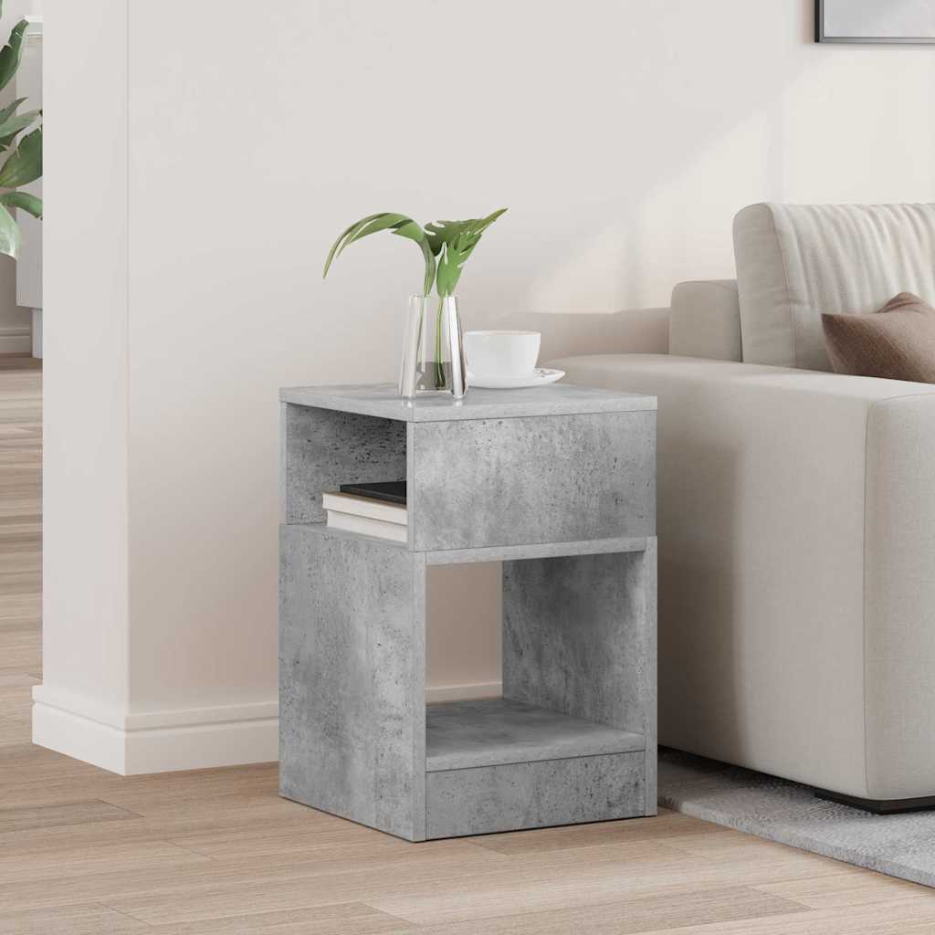 Tavolino Grigio cemento 30,5 x 30 x 45 cm Legno multistrato | homemem39
