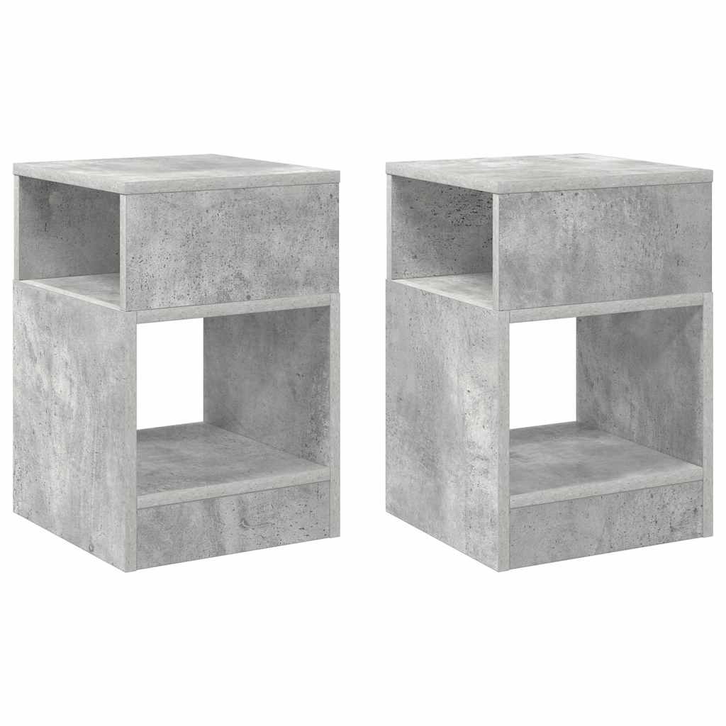 Tavolino 2 pcs Grigio cemento 30,5 x 30 x 45 cm | homemem39