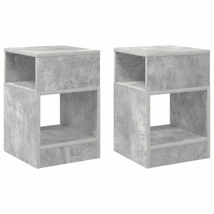 Tavolino 2 pcs Grigio cemento 30,5 x 30 x 45 cm | homemem39
