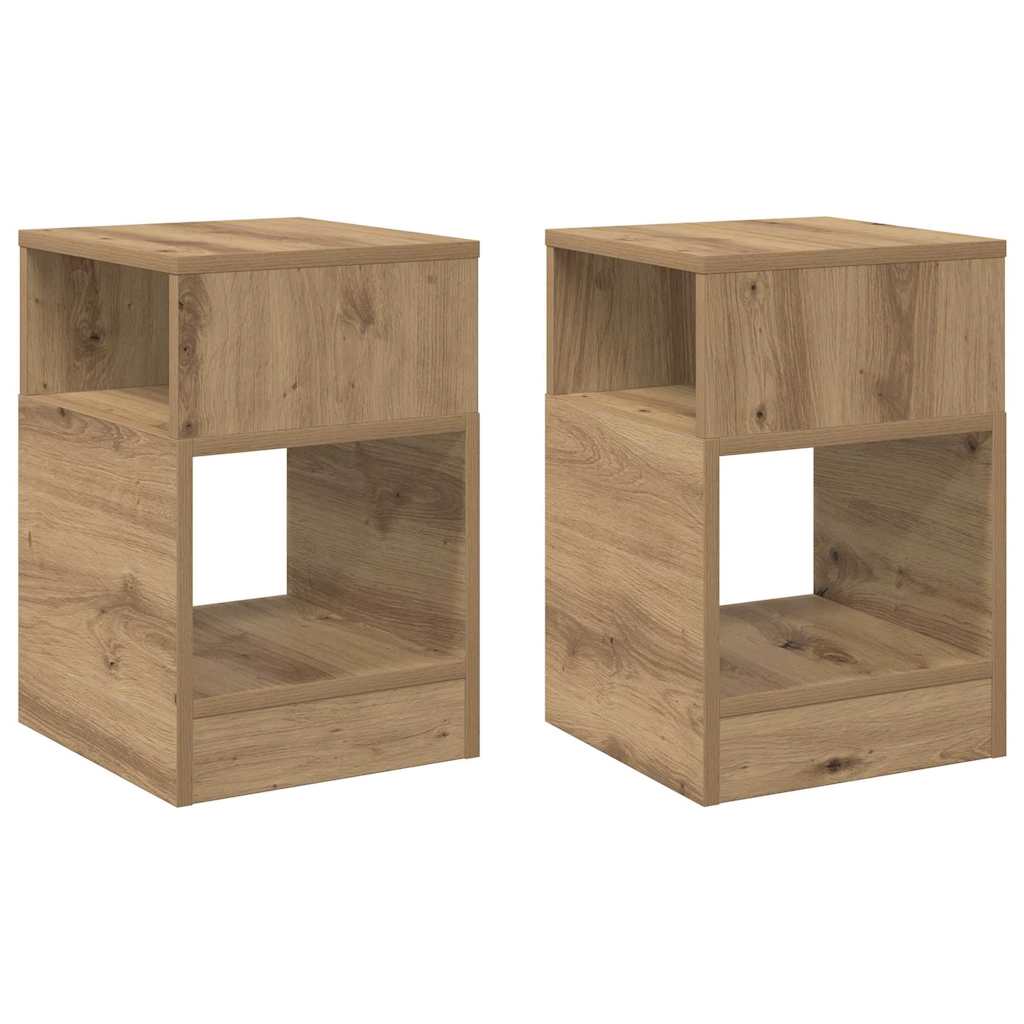 Tavolino 2 pz Rovere artigianale 30,5 x 30 x 45 cm | homemem39