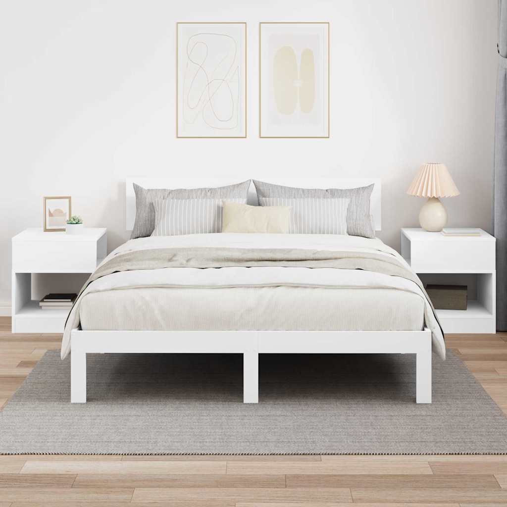 Tavolino 2 pcs Bianco 40,5 x 40 x 45 cm Legno multistrato | homemem39