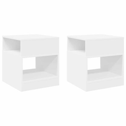 Tavolino 2 pcs Bianco 40,5 x 40 x 45 cm Legno multistrato | homemem39
