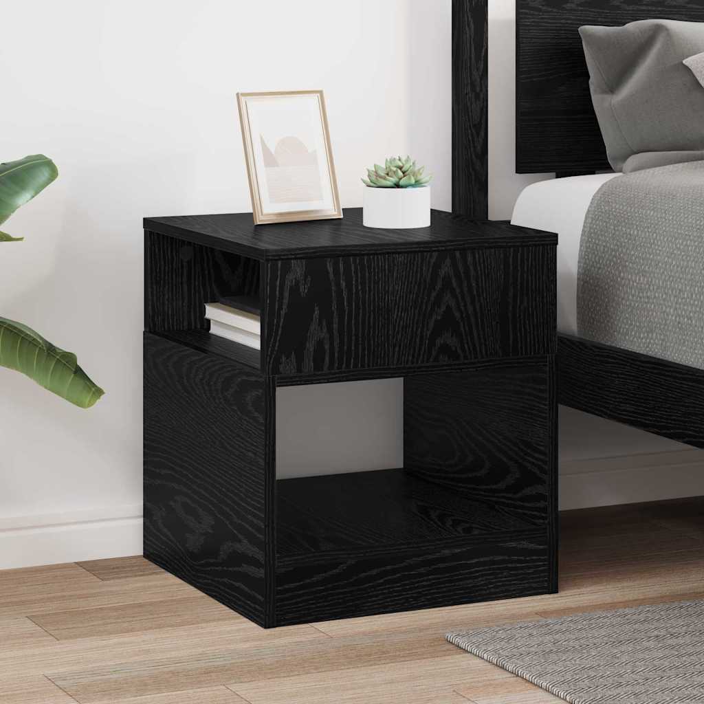 Tavolino Rovere Nero 40,5 x 40 x 45 cm Legno multistrato | homemem39