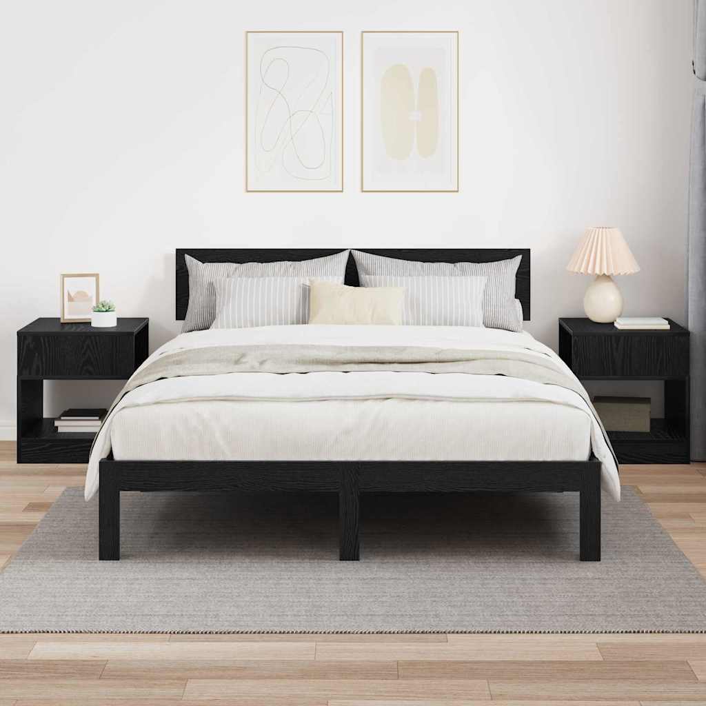 Tavolino 2 pcs Rovere Nero 40,5 x 40 x 45 cm Legno multistrato | homemem39