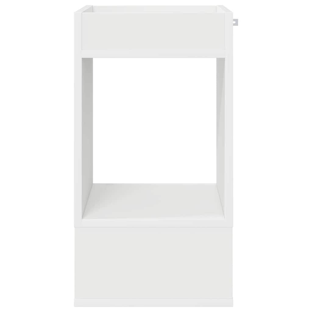 Tavolino 2 pcs Bianco 30 x 30 x 56 cm Legno multistrato