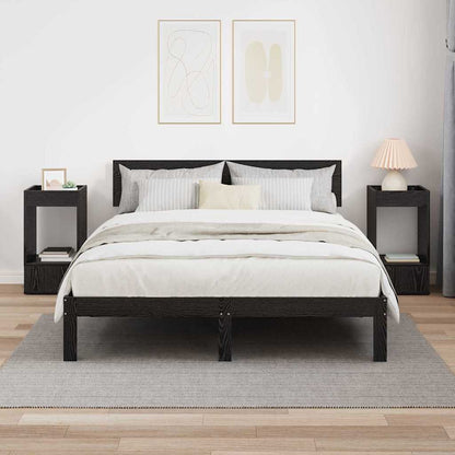 Tavolino 2 pcs Rovere Nero 30 x 30 x 56 cm Legno multistrato