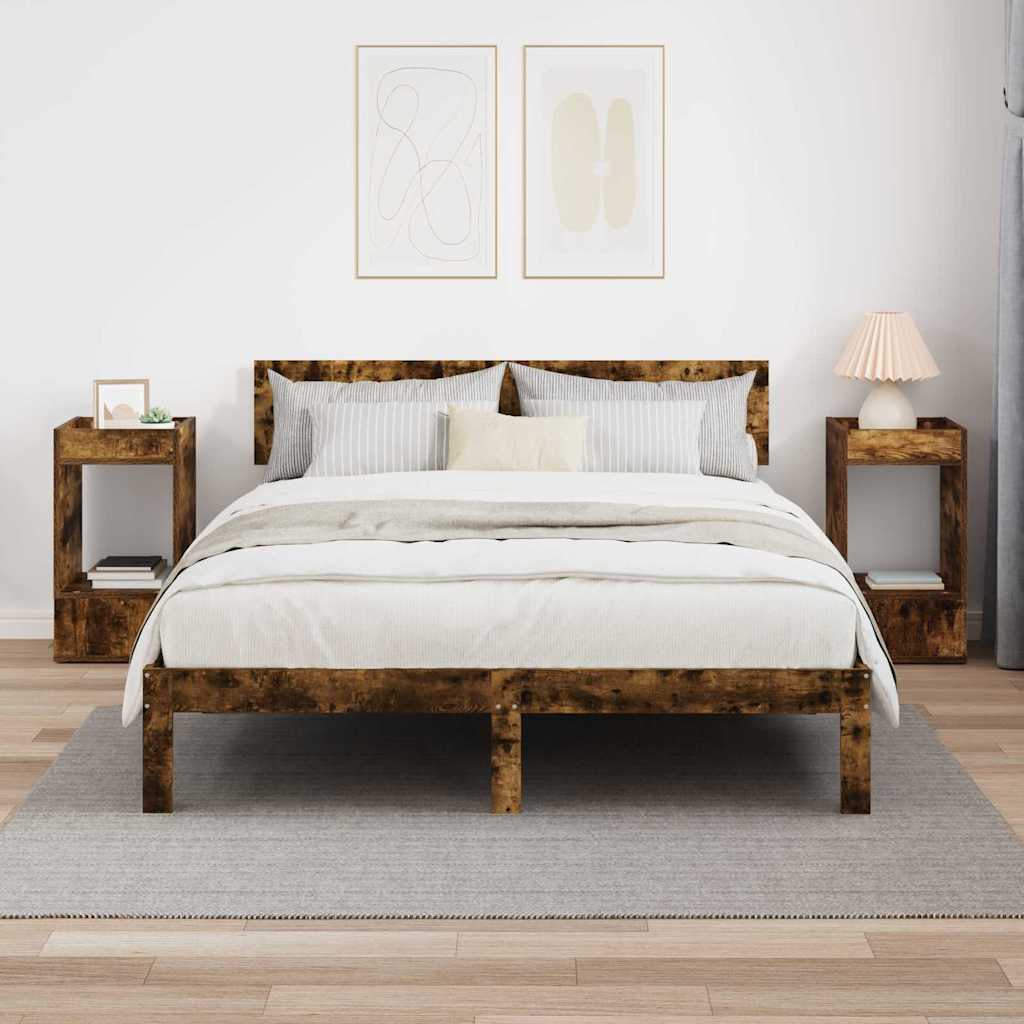 Tavolino 2 pcs Rovere fumé 30 x 30 x 56 cm Legno multistrato | homemem39