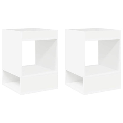 Tavolino 2 pcs Bianco 40 x 40 x 56 cm Legno multistrato | homemem39
