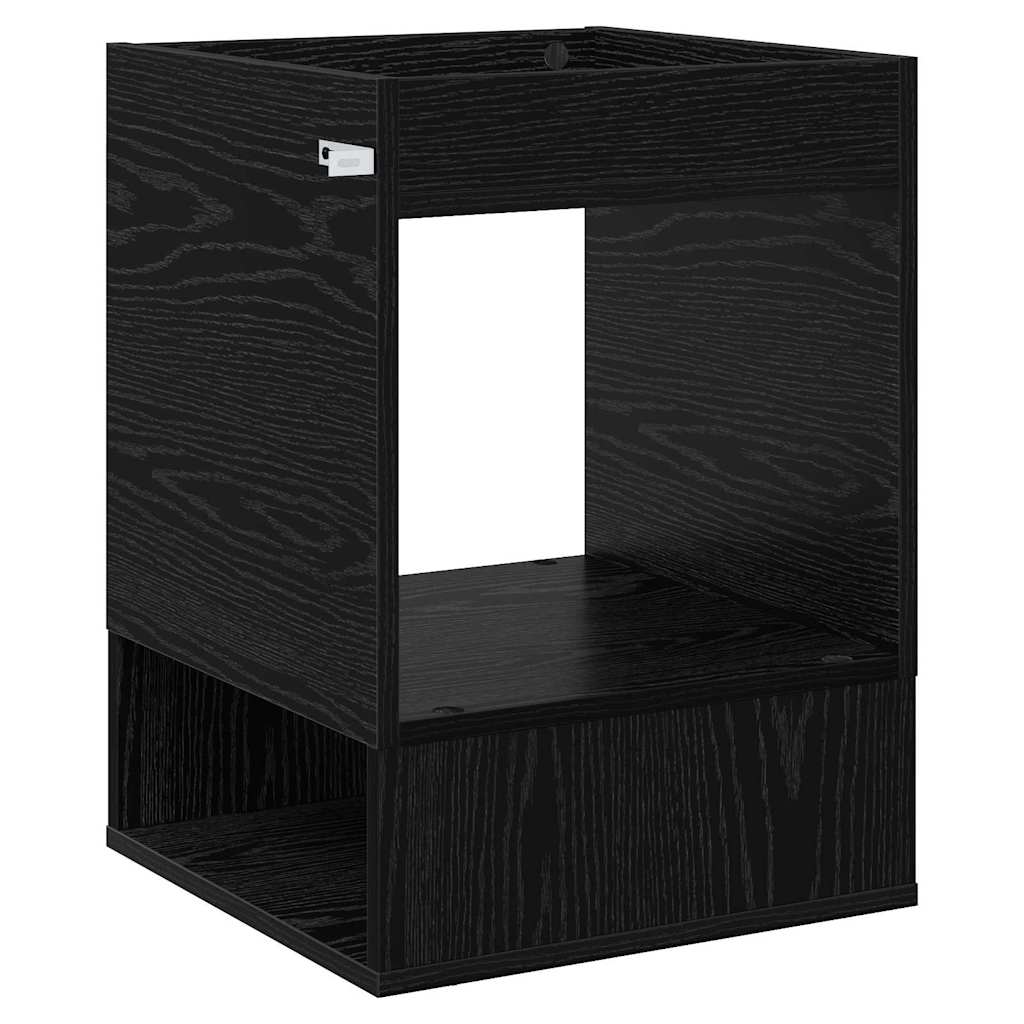 Tavolino Rovere Nero 40 x 40 x 56 cm Legno ingegnerizzato