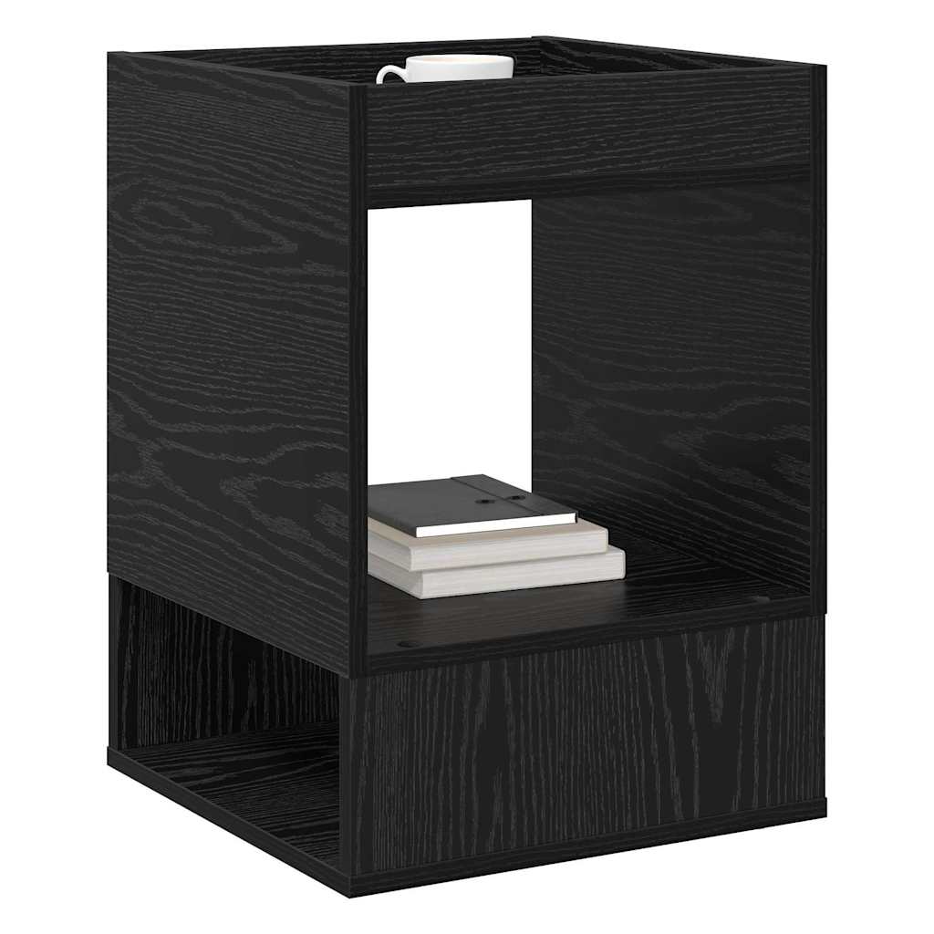 Tavolino Rovere Nero 40 x 40 x 56 cm Legno ingegnerizzato