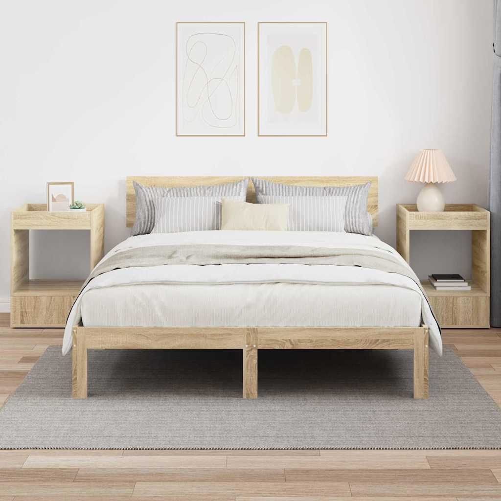 Tavolino 2 pcs Rovere Sonoma 40 x 40 x 56 cm Legno multistrato | homemem39