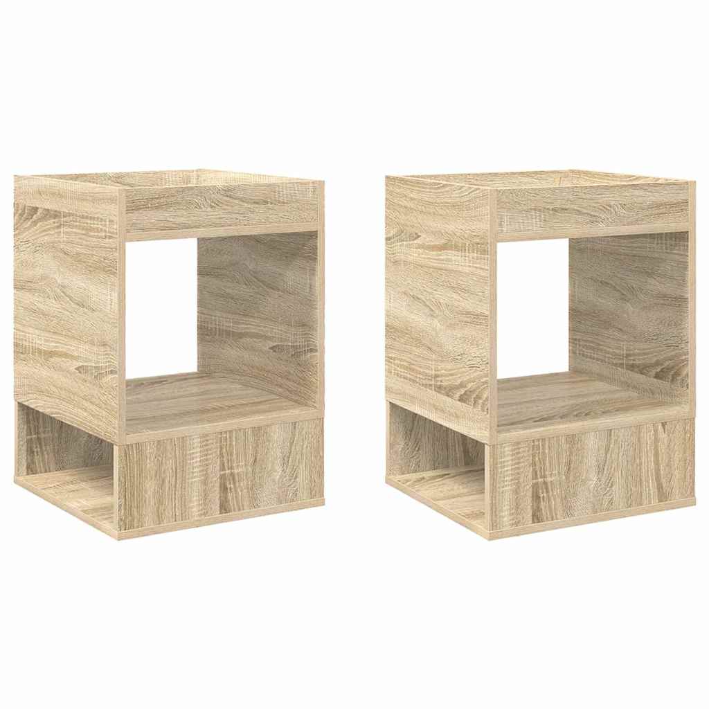 Tavolino 2 pcs Rovere Sonoma 40 x 40 x 56 cm Legno multistrato | homemem39