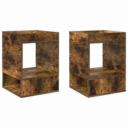 Tavolino 2 pcs Rovere fumé 40 x 40 x 56 cm Legno multistrato | homemem39