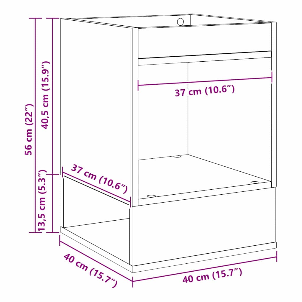 Tavolino Legno vecchio 40 x 40 x 56 cm Legno ingegnerizzato | homemem39