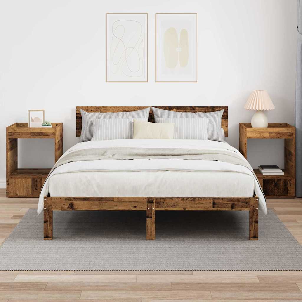 Tavolino 2 pcs Legno vecchio 40 x 40 x 56 cm Legno multistrato | homemem39