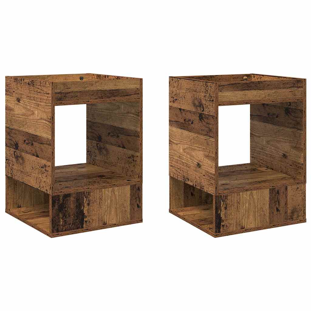 Tavolino 2 pcs Legno vecchio 40 x 40 x 56 cm Legno multistrato | homemem39