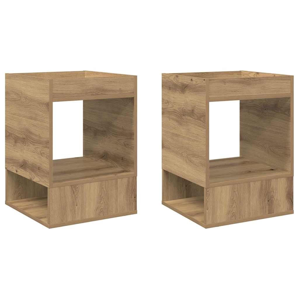 Tavolino 2 pz Rovere artigianale 40 x 40 x 56 cm | homemem39