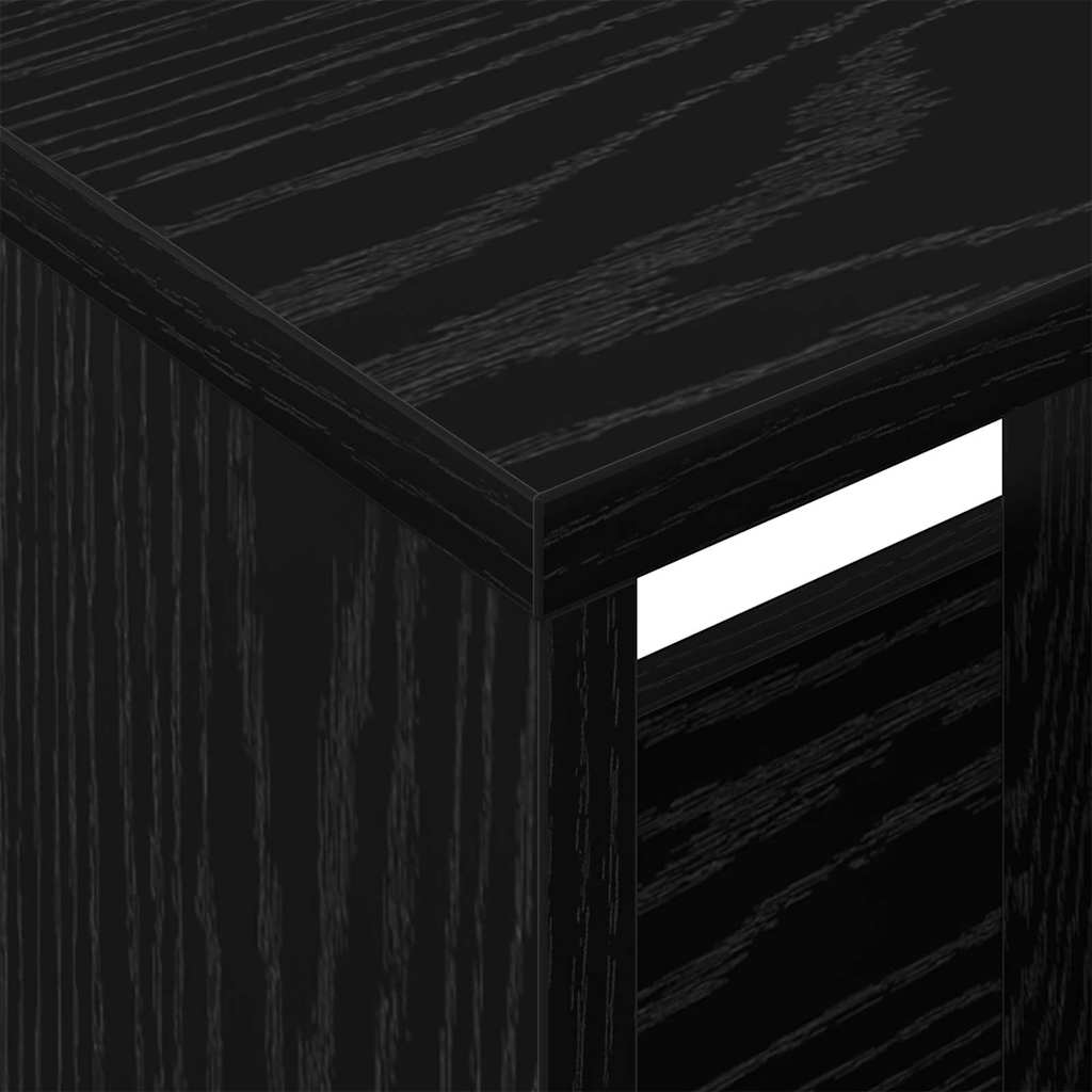 Scaffale per riviste Rovere Nero 102 x 30 x 45 cm