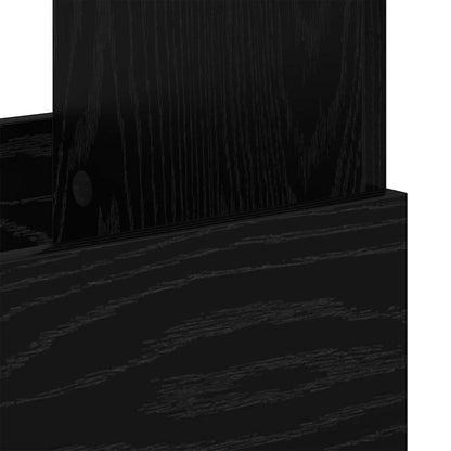 Scaffale per riviste Rovere Nero 102 x 30 x 45 cm | homemem39