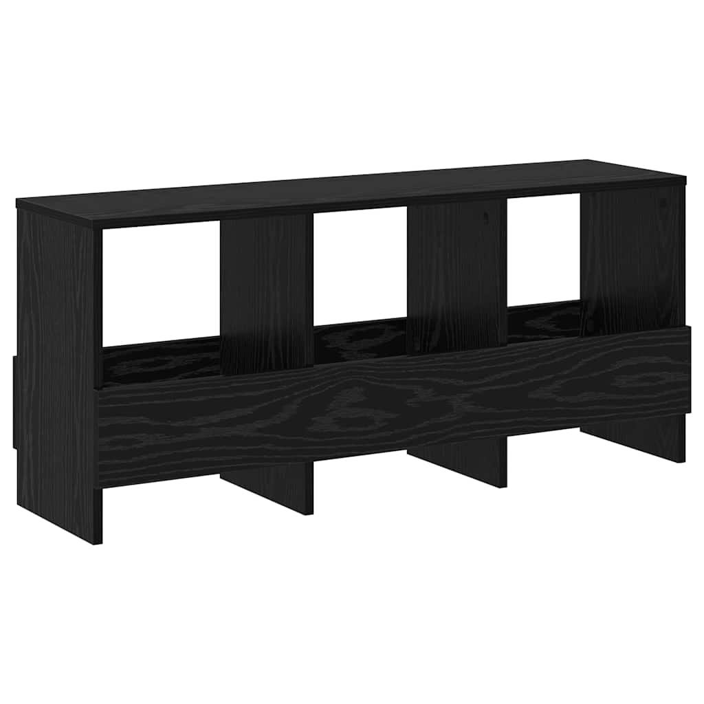 Scaffale per riviste Rovere Nero 102 x 30 x 45 cm