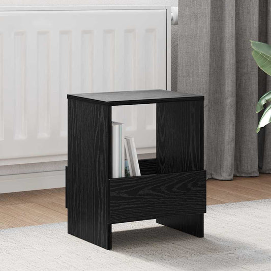 Scaffale per riviste Rovere Nero 35 x 30 x 45 cm