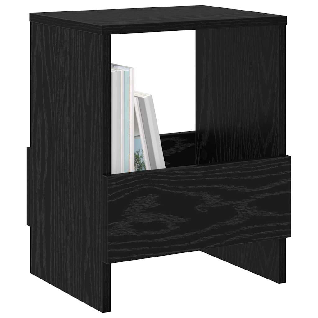 Scaffale per riviste Rovere Nero 35 x 30 x 45 cm