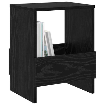 Scaffale per riviste Rovere Nero 35 x 30 x 45 cm