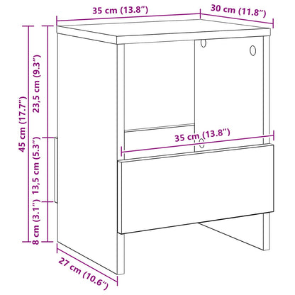 Scaffale per riviste Rovere Nero 35 x 30 x 45 cm
