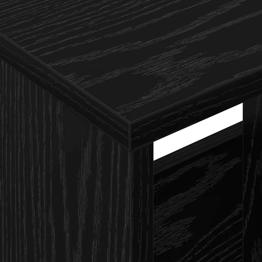 Scaffale per riviste 2 pcs Rovere Nero 35 x 30 x 45 cm