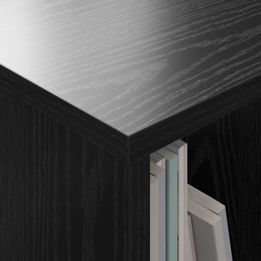 Scaffale per riviste 2 pcs Rovere Nero 35 x 30 x 45 cm